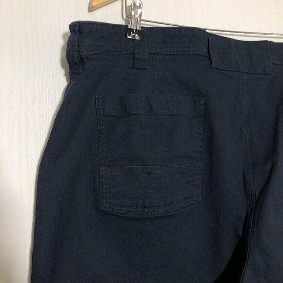 Duluth Trading Pants Mens 44 W 34 Blue Flex Fire Hose Foreman Canvas Workwear - Picture 8 of 14